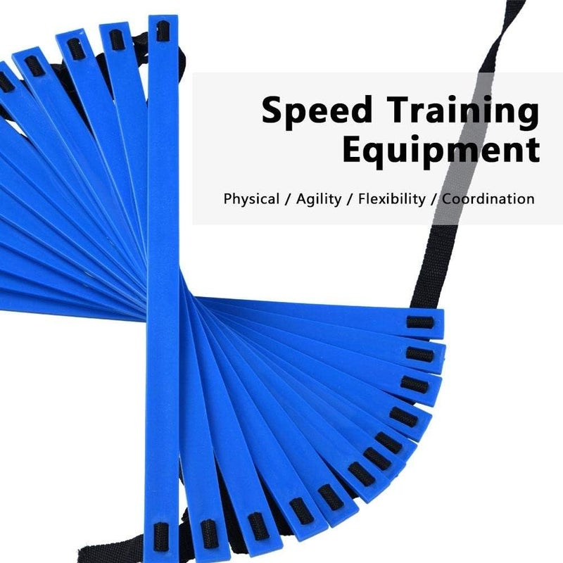 woobles Speed Agility Train Kit, 19Ft Speed Agility Ladder Set with Flat Ladder and 10pcs Disc Cones for Athletic Fitness Training (Blue) - Image 5